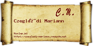 Czeglédi Mariann névjegykártya