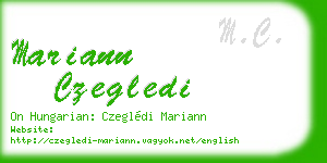 mariann czegledi business card